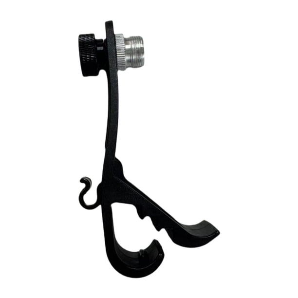 Clip para micrófono de batería, clip para micrófono de borde, accesorio compacto de metal, de alto rendimiento, color negro Sin soporte para micrófono