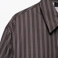 thumbnail image 6 of Purcolt Womens Striped Button Down Shirts Dressy Casual Long Sleeve Collared Blouses Boyfriend Work Office Tops, 6 of 7