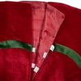 thumbnail image 5 of Northlight 48" Red and Green Velveteen Holly Christmas Tree Skirt, 5 of 5