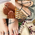 thumbnail image 2 of 8pcs/set Fashion Simple Toe Ring Adjustable Foot Beach Jewelry-wtake, 2 of 5