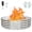 5FT, variant on 3FT Round Fire Pit Ring Galvanized Steel Outdoor Bonfire Camping