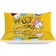 thumbnail image 3 of HAHDAXIA Cartoon Cupcake Bedding Solid Comforter Set for All Seasons 3 Pieces(1 Comforter+2 Pillowcases) Soft Microfiber Bedding Set Full(79"x90"), 3 of 7