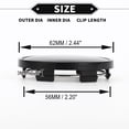 thumbnail image 4 of Car Wheel Hub Center Caps 62 mm 2.44" OD Center Hub Cover Universal Scratch Resistance ABS Plastic Black, 4 of 6