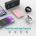 thumbnail image 4 of Smallest Portable Charger with Built-in Cables 5000mAh,Ultra Slim Power Bank,Mini High Speed External Battery Packs,Lightweight USB C Phone Charger for iPhone Samsung Google Android (Pink), 4 of 5
