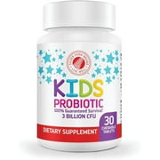 Silver Fern Brand Kids Ultimate Probiotic - 1 Bottle - 30 Chewable Tablets - Sugar & Gluten Free - Children's Supplement - Digestive & Immune
