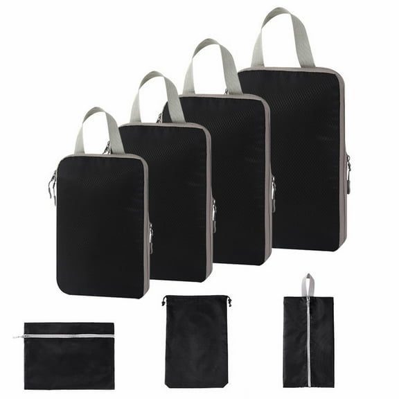 Piwvid Compressed Packing Cubes Travel Storage Set Compression Packing Cubes Travel Accessories Travel Bag Luggage Organizer Bags Travel Compression Bags for Packing