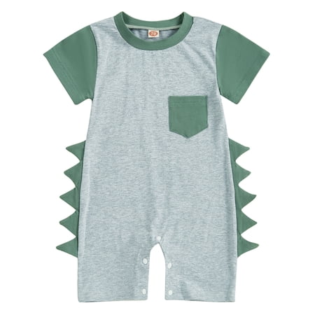 YEPGAR Baby Boys Girls Jumpsuit Short Sleeve Summer Classic Design Baby Boy Clothes New Born Onesies For Babies Baby Onesies Pack for 0-18 Months (Light Gray 12-18 Months)