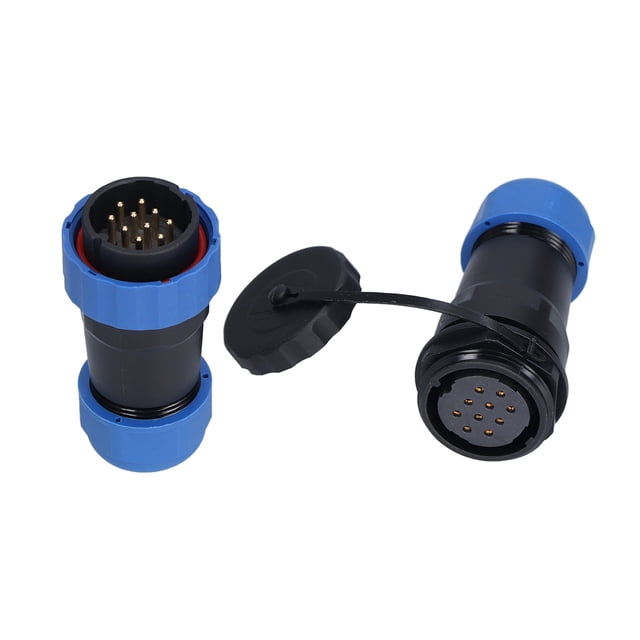 Conector de aviación impermeable PA66 PA6 Resistencia a la oxidación SP28 IP68 Conector impermeable 10 pines