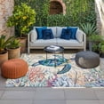 thumbnail image 2 of Teal Sea Turtle Coastal Outdoor Rug for Patio/Deck/Porch, Non-Slip Large Area Rug 4 x 6 Ft, Retro Ocean Summer Beach Coral Indoor Outdoor Rugs Washable Area Rugs, Reversible Camping Rug Carpet Runner, 2 of 8