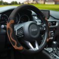 thumbnail image 4 of FH Group 1.6 lb. Leather Brown Steering Wheel Cover with Silicone Anti Slip Grip and Air Freshener, 4 of 8