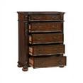 thumbnail image 3 of Adelina Collection Chest with 5 Drawers in Cherry Finish with Traditional Fixed-Pull Hardware and Acanthus Leaf Carvings, 3 of 4