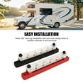 thumbnail image 4 of Borne de Distribution d'Alimentation, 2 Pcs Barre de Bus Marin Robuste Noir Rouge Design Module Universel pour Bateau, 4 of 7