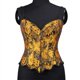 thumbnail image 3 of Boned Corset Top Waist Trainer Bustiers Retro Sculpting Girdle Corset Top Longline Shapewear Lace Up Corselet for Girls XXL Yellow, 3 of 4