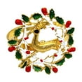 thumbnail image 2 of Christmas Decorations Outdoor Event & Party Christmas Decorations Christmas Napkin Rings Deer Wreath Pattern Napkin Ring Holders Decorative Metal Holder For Table Holiday Dinner Home Party Balloon, 2 of 9