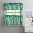 thumbnail image 2 of Cactus Succulent Short Window Curtains Set, 27.5x24 Inch Polyester Tier Valance Drapes for Kitchen, Cafe, or Farmhouse Holiday Decor, 2 of 6