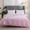 Pink, variant on Duvet Cover Solid Color Washed Cotton Queen Size, Soft Breathable Quilt Cover with Button Closure, Easy Care Bedding Cover, Black
