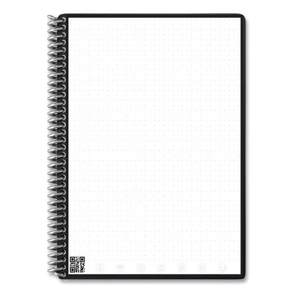 Core Smart Notebook, Dotted Rule (4 sq/in), Black Cover, (18) 8.8 x 6 Sheets | Bundle of 5