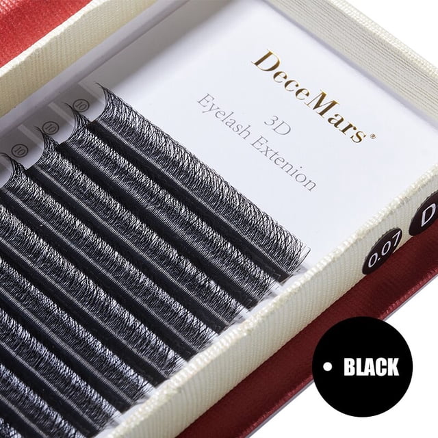 DeceMars-extensiones de pestañas en forma de W 3D, 3 puntas, rizo C/D, alta calidad, Idividual