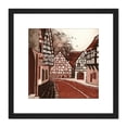 thumbnail image 1 of Ingeborg Bernhard Lane In Lauf Germany 8X8 Inch Square Wooden Framed Wall Art Print Picture with Mount, 1 of 4