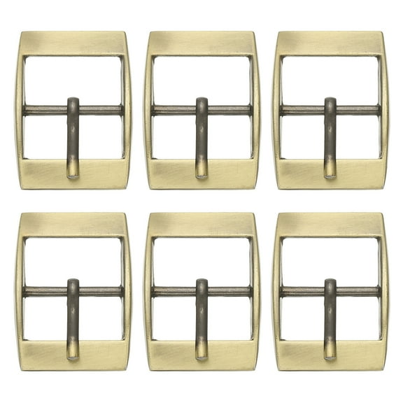 Uxcell Single Prong Buckle, 6 Pcs 1 Inch Adjustable Metal Roller Buckle Oval Center Bar Buckle Belt Buckle for Bag DIY Craft Purse Strap Shoe Belt Making Accessories, Bronze
