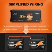 LiTime 12V 200Ah LiFePO4 Lithium Battery Low Temp Bluetoothfor RV Marine Solar