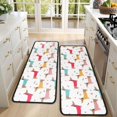 thumbnail image 4 of Kitchen Rugs Sets Of 2,Colorful Funny Dachshund Anti Fatigue Kitchen Mat Rugs Non Slip Washable,Decorative Kitchen Floor Mats for Kitchen,Sink,Laundry,17"x47"+17"x47", 4 of 5