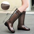 thumbnail image 2 of YUEHUA Womens Rain Boots Waterproof Fashion Mid Calf Rain Boots for Women Lightweight Proof Hiking Camping Wading Shoes Anti-Slip Shoes Outdoor Garden Shoes Womens Waterproof Boots, 2 of 7