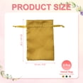 thumbnail image 2 of Uxcell Satin Jewelry Bags with Drawstrings, Silk Earring Gift Bags Wedding Pouch Fit for Candy Christmas Green/Champagne/Gold 6 x 8 Inch, 2 of 7