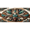 thumbnail image 4 of Ambesonne Rustic Ceramic Coffee Mug, Southwestern Wreath Ethnic, 11 oz, Turquoise Redbrown and Tan, 4 of 4