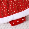 thumbnail image 2 of Newborn Baby Girls Long Sleeve Velvet Santa Romper with Skirts Infant Santa Dress Christmas Costumes, 2 of 9