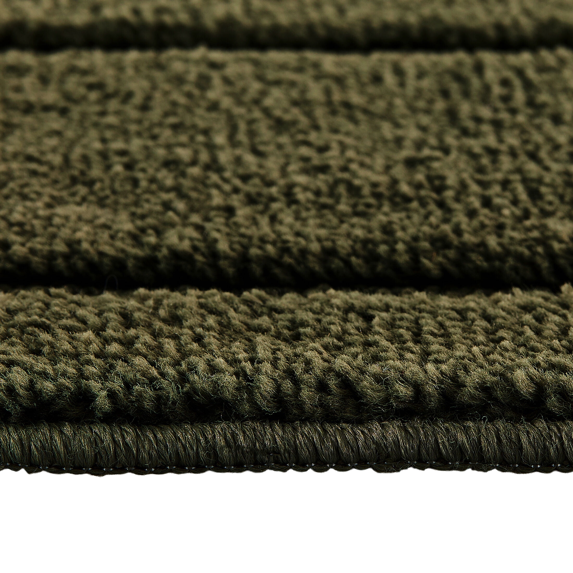 Mainstays Solid High Low Tufted Grid Dark Green Indoor Runner Rug, 2'6" x 7'