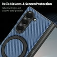 thumbnail image 6 of Allytechgroup for Samsung Galaxy Z Fold 5 Case with Kickstand, Support Wireless Charging Protection Against Drops & Bumper Reliable Lens & Screen Protection Shockproof Magnetic Back Cover, Blue, 6 of 6
