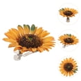 thumbnail image 2 of Abrazadera para cortina con diseño de girasol, sin taladro, con diseño de flores, para sujetar cortinas, accesorio para cortinas, 2 of 7
