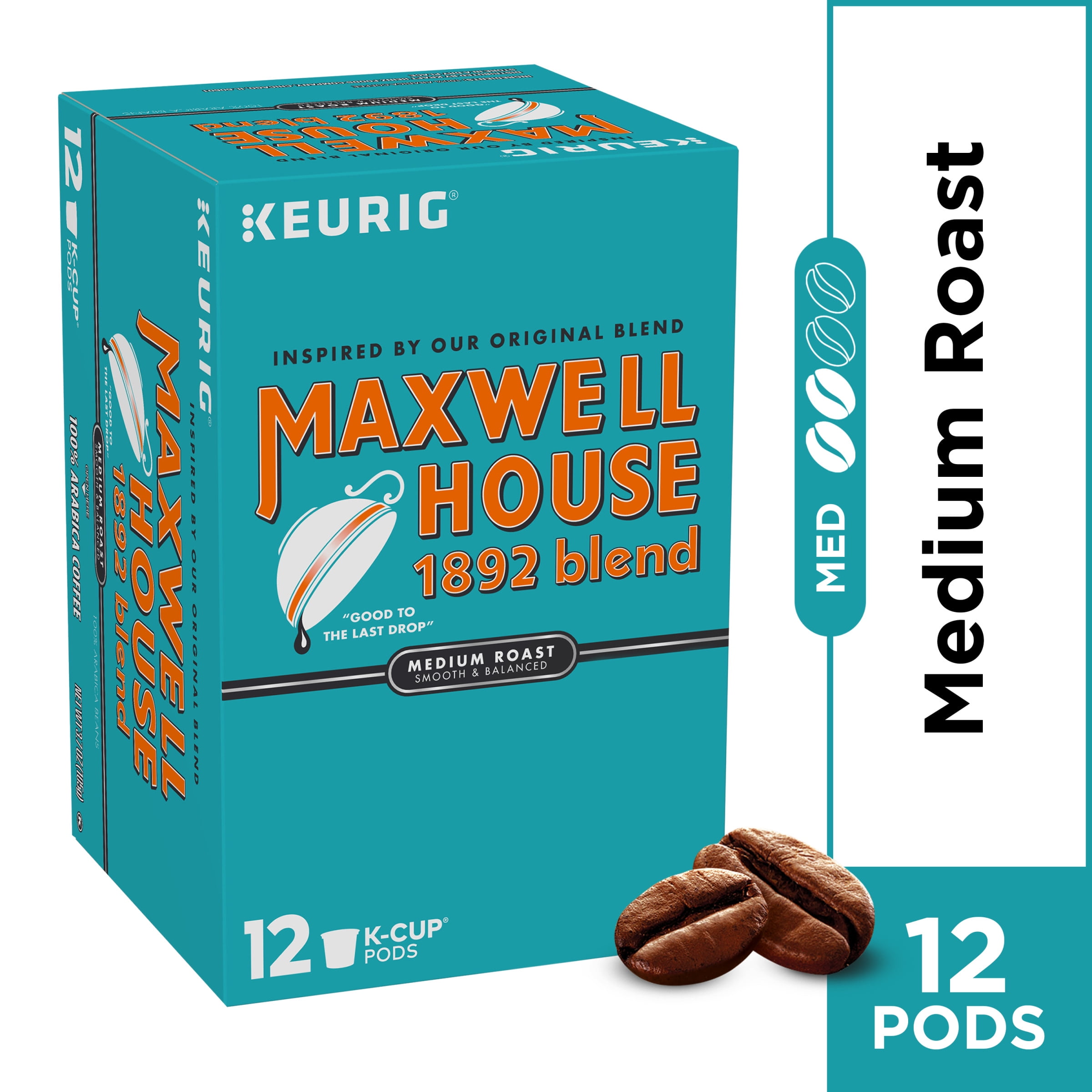 Maxwell House 1892 Blend Medium Roast Coffee KCup Pods, 12 count Box