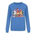 thumbnail image 5 of Oksale Christmas Chickens Sweatshirt for Women Xmas Holiday Sweatshirts Loose Long Sleeve Pullover for Family Blue M, 5 of 7