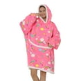 thumbnail image 3 of Shuttle tree Oversized Wearable Blanket Hoodie For Adult Kids Hooded Sherpa Sweatshirt With Front Pocket, 3 of 6