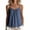 Navy, variant on Women's Cotton Pleated Spaghetti Strap Tank Top Summer Adjustable Strap Scoop Neck Cami Tank Loose Fit Sleeveless Going Out Tops Navy