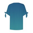 thumbnail image 5 of Fiudx Ropa de Mujer Blusa de Manga Corta de Verano con Cuello En V para Mujer, Sexy, Informal, con Estampado Regular, 5 of 5