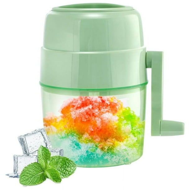 Máquina para hacer granizados Máquina para hacer hielo raspado Máquina para raspar hielo manual Trituradora de hielo con doble cuchilla de acero inoxidable