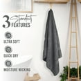 thumbnail image 5 of Dan River Bath Towel 4 Pack 27x54 in Ultra Soft Quick Drying Cotton Towel - Gray, 5 of 8