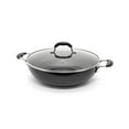 thumbnail image 1 of Starfrit Wok de 34cm (13") avec revêtement antiadhésif, Capacité de 7L (7,5Qt), Va au lave-vaisselle, Poignées de chaque côté, Couvercle en verre trempé, Noir, 1 of 4