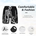 thumbnail image 3 of Balery Vintage Black white Plant skull Bañador para hombre, shorts de playa de secado rápido con entrepierna y forro de compresión-Small, 3 of 6