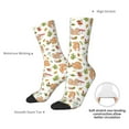 thumbnail image 4 of Rateoe Squirrel And Mushroom for Women Casual Calf Socks - Cute Crew Socks - Thin Soft Above Ankle Socks Size 5-11, 4 of 6