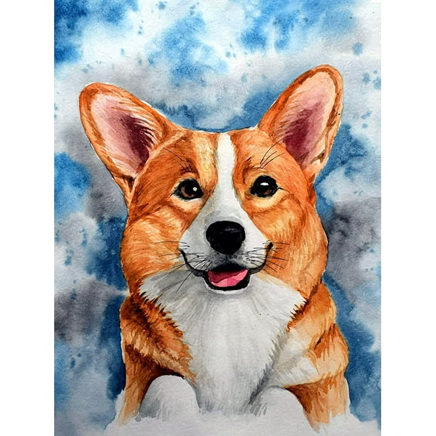 Adult Diamond Painting Kits - Love Swimming Corgi Full Diamond Canvas  Diamond Animal Art Painting, Stress Relief Artwork for Room Decor Wall  Decor