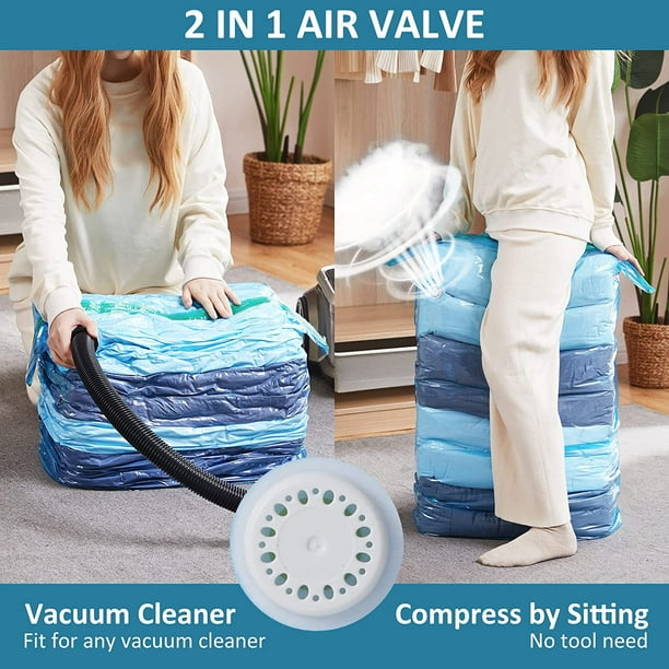 mueisuert Vacuum Storage Space Saver Bags Cube 4 Jumbo Pack