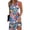 A837 Multicolor, variant on Xdegoge Chic Floral Print Sleeveless Mini Dress for Women Summer Casual V Neck Button Down Beach Sundress Flowy Flattering Shift Silhouette Daily Office Vacation Outfit
