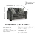 thumbnail image 3 of Signature Design by Ashley Lonoke Gunmetal Loveseat, 3 of 9