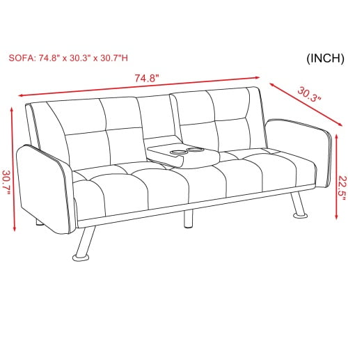 Private Jungle Convertible Sofa Bed Adjustable Couch Sleeper Home Recliner Reversible Loveseat Folding Sleeper Sofa,Dark Grey Private Jungle Convertible Sofa Bed Adjustable Couch Sleeper Home Recliner Reversible Loveseat Folding Sleeper Sofa,Dark Grey