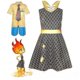 thumbnail image 1 of Disfraz de Cosplay Elemental Ember Wade, vestido de agua y fuego, uniforme de Halloween para niños, 1 of 4