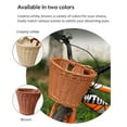 thumbnail image 4 of Children s Bike Basket Kids Front Handlebar Basket Plastic Rattan Basket for Cargo Basket Storage for Bike, 4 of 10